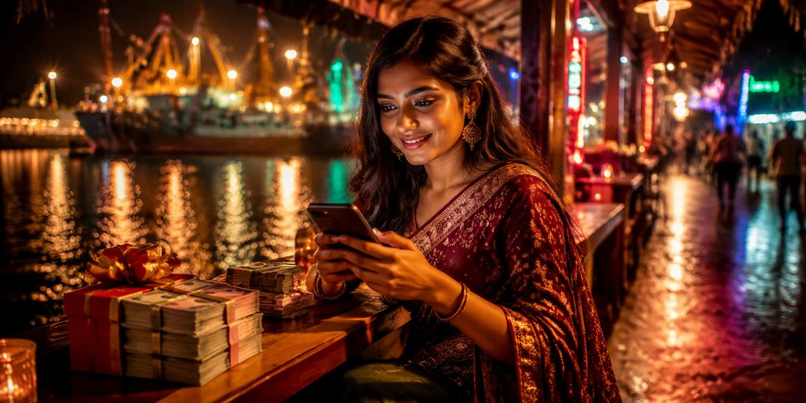 নারায়ণগঞ্জের নাইট মার্কেটে মোবাইলে ক্যাসিনো গেম উপভোগ করছেন একজন বাংলাদেশি ব্যবহারকারী
